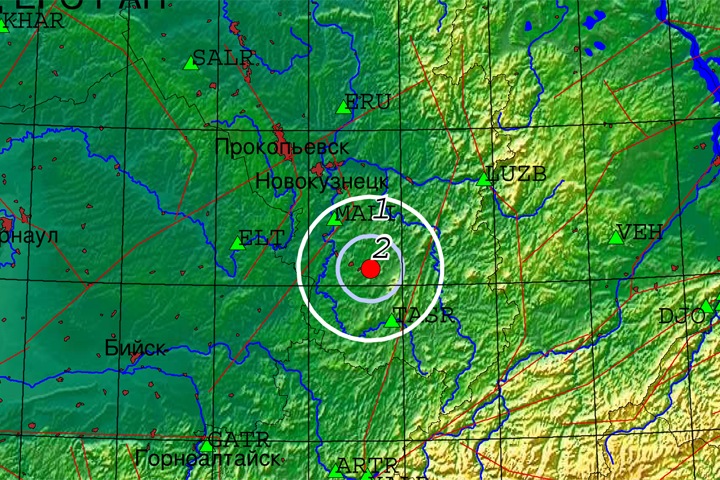 Землетрясение произошло под Новокузнецком