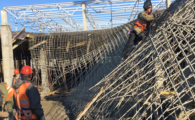 Обрушение произошло на стройке гипермаркета «Гигант» в Новосибирске