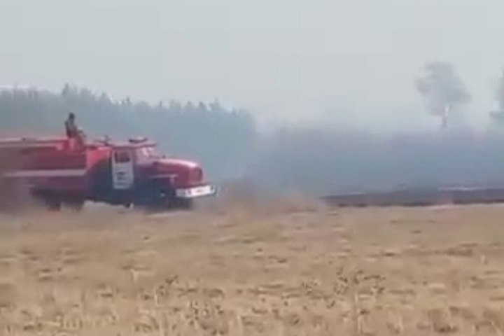 Лесной пожар подошел к поселку в Алтайском крае Лесной пожар подошел к поселку в Алтайском крае