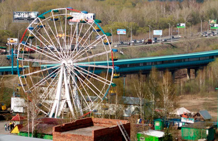Колесо обозрения на Горской в Новосибирске демонтировали ради сноуборд-парка