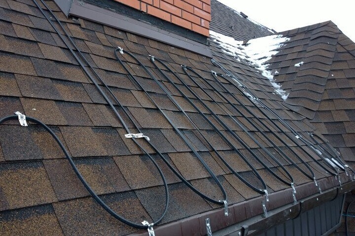 Обогрев крыши при помощи термокабеля