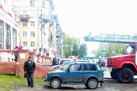 Пожар произошел в поликлинике в Новосибирске Пожар произошел в поликлинике в Новосибирске