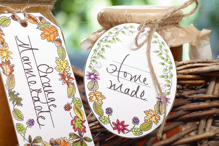 Самоклеящиеся этикетки на банки для меда, джема, варенья Самоклеящиеся этикетки на банки для меда, джема, варенья