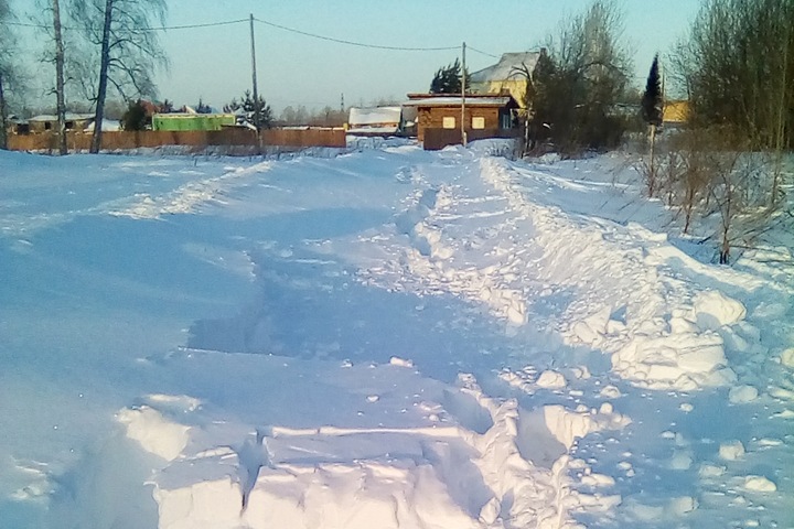 Жительница Барнаула всю зиму чистит свою улицу от снега Жительница Барнаула всю зиму чистит свою улицу от снега