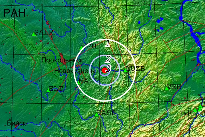 Землетрясение произошло в Междуреченске