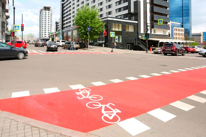 Велодорожка длиной в несколько метров появилась в Красноярске