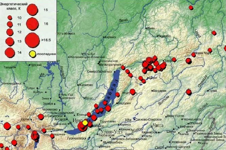 Землетрясение силой 5 баллов произошло на Байкале Землетрясение силой 5 баллов произошло на Байкале