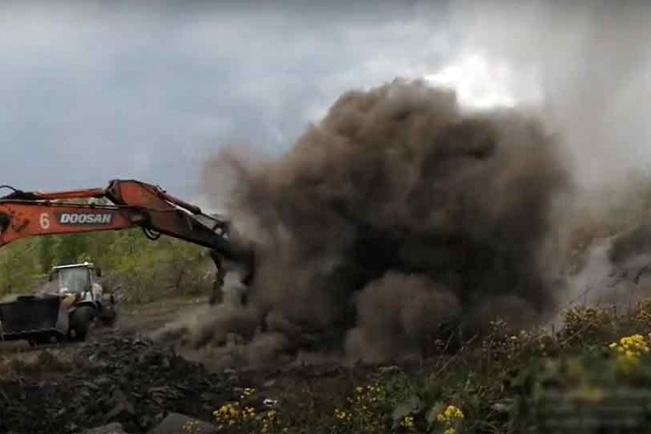 Подземный пожар начался под Киселевском. Жители вывозят детей