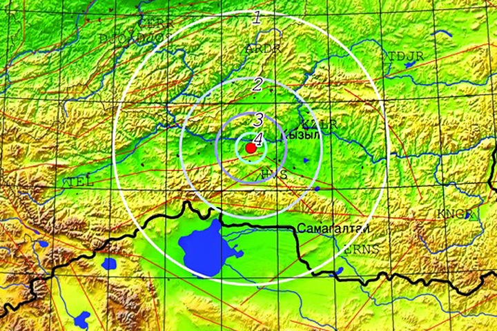 Землетрясение силой 4,7 баллов произошло в Туве