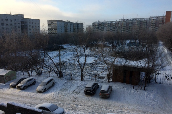 Застройщик вырубил деревья под многоэтажку у Западно-Сибирской киностудии