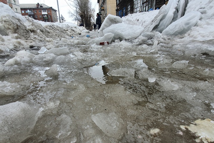 Доступная городская среда Новосибирска: где болото, где каток. Фото и видео