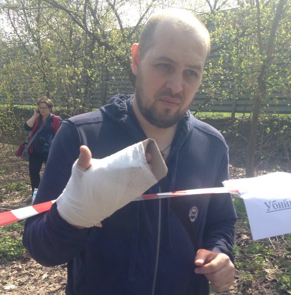 Пострадавший в потасовке зоозащитник