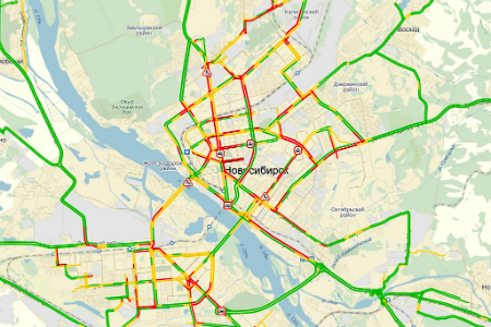 Новосибирск замер в предновогодних пробках Новосибирск замер в предновогодних пробках