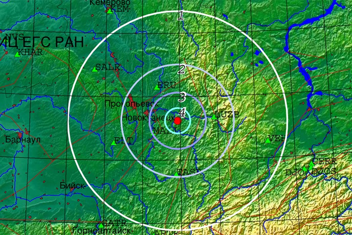 Землетрясения произошли в Кузбассе и Бурятии