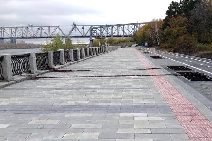 Вандалы вырвали яблони на обновленной набережной Новосибирска