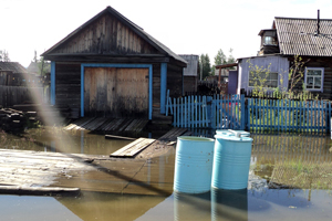 Еще одна река вышла из берегов в Забайкалье, подтоплен поселок Сбега