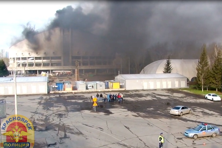 Объект Универсиады горит в Красноярске