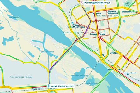 Главная пробка Новосибирска переехала на Нарымскую