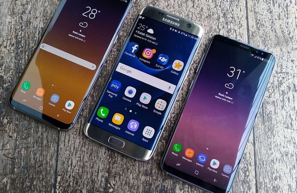 Samsung Galaxy S8+, Galaxy S7 edge и Galaxy S8, фото Vernon Chan