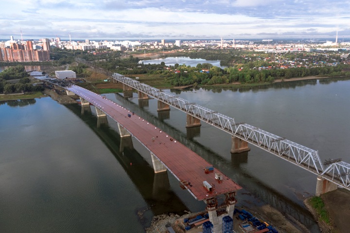 Как строят платный мост в Новосибирске. Фоторепортаж Тайги.инфо