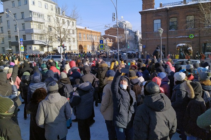 Как новосибирцы поддержали Алексея Навального. ВИДЕО