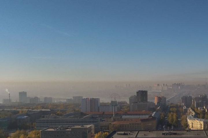 Дымка накрыла Новосибирск