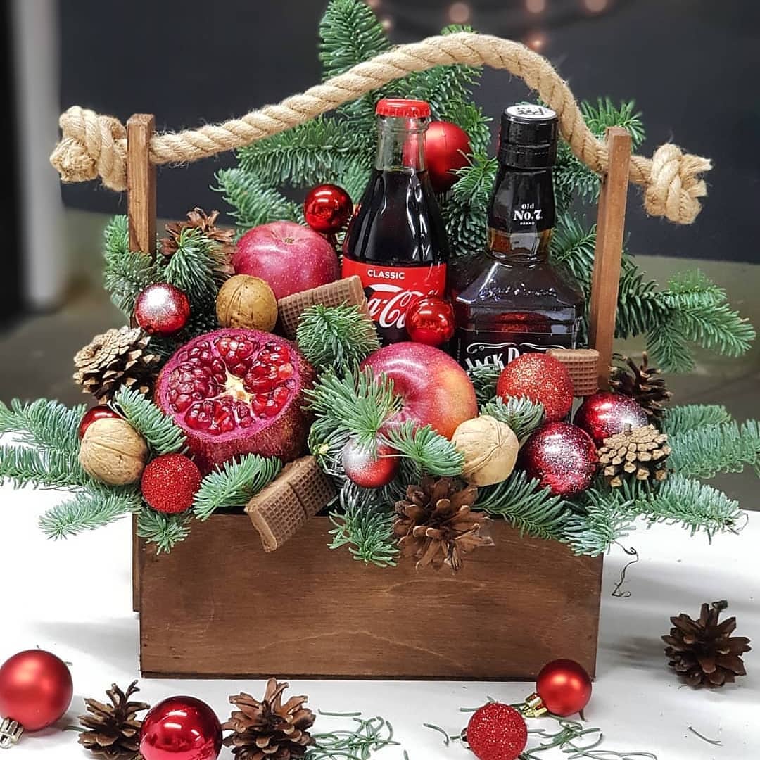 Новогодняя композиция №028 | | Цветы.Ру