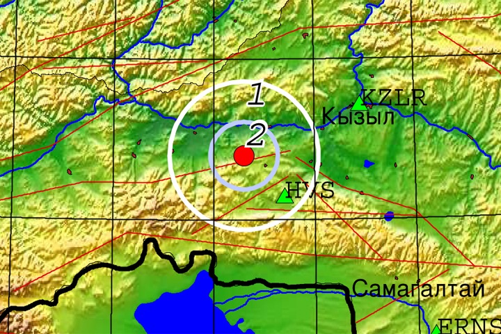 Землетрясение произошло в Туве
