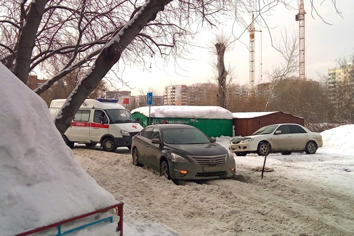 Новосибирцы на руках донесли ветерана до застрявшей в снегу скорой Новосибирцы на руках донесли ветерана до застрявшей в снегу скорой