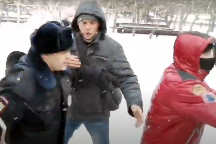 Семеро задержаны после акции протеста в Новосибирске