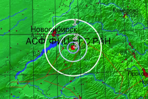 Землетрясение произошло под Новосибирском